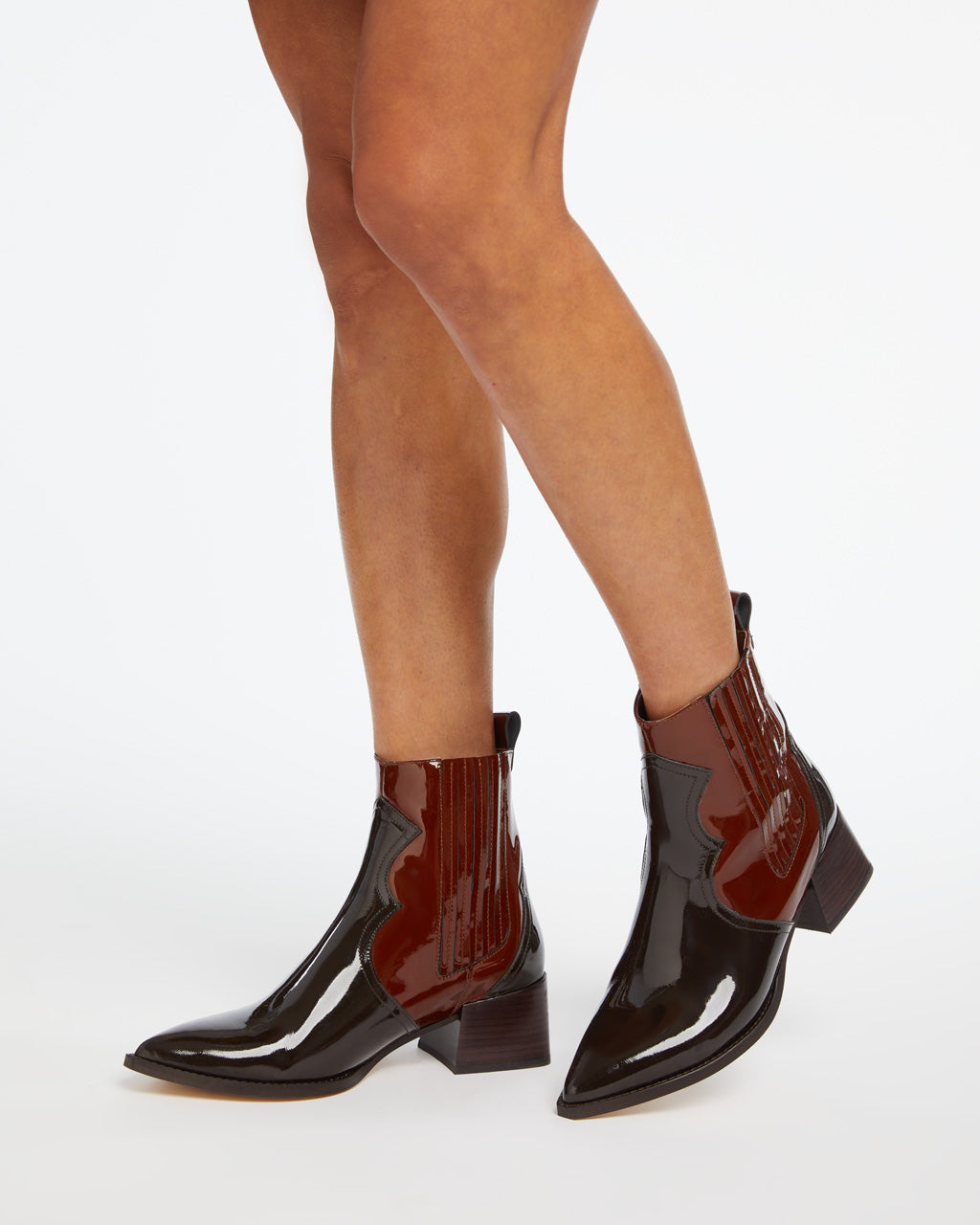 Minea Boot - Brown Patent by E8 by 