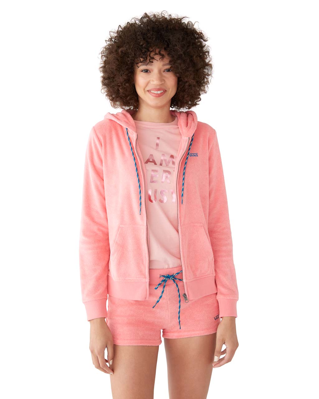 pink long hoodie