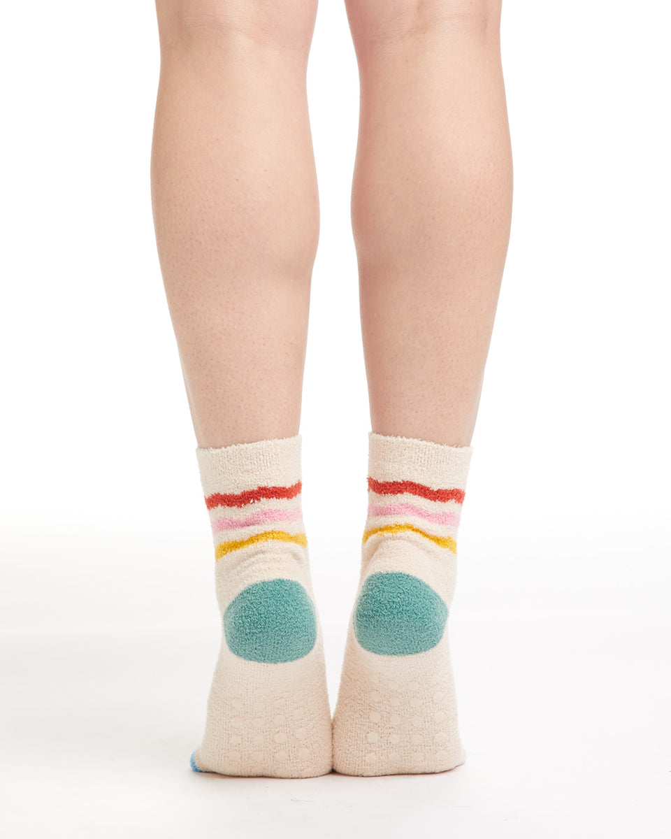 Cozy Grip Socks - Rainbow