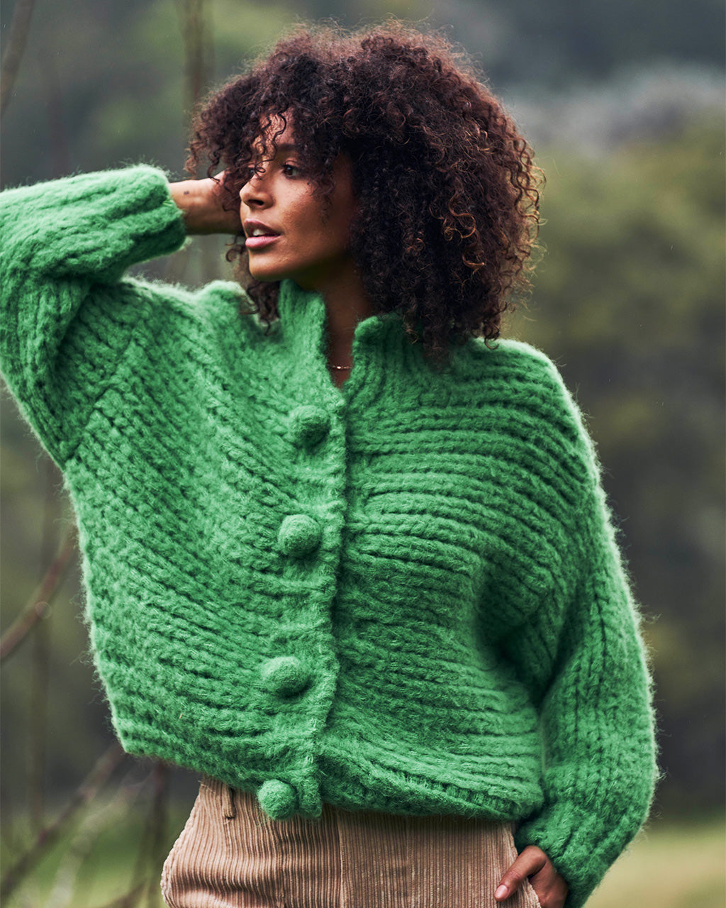 TTT MSW 22AW Border Knit Cardigan green無理言って申し訳ございません