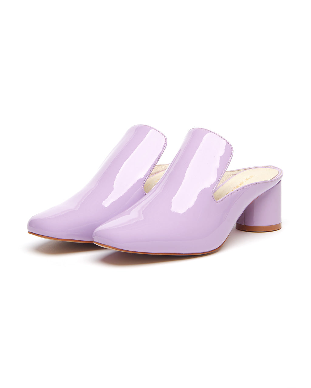 lilac leather shoes