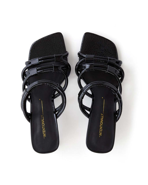 Willow-II Sandal - Black Patent by intentionally blank - shoes - ban.do