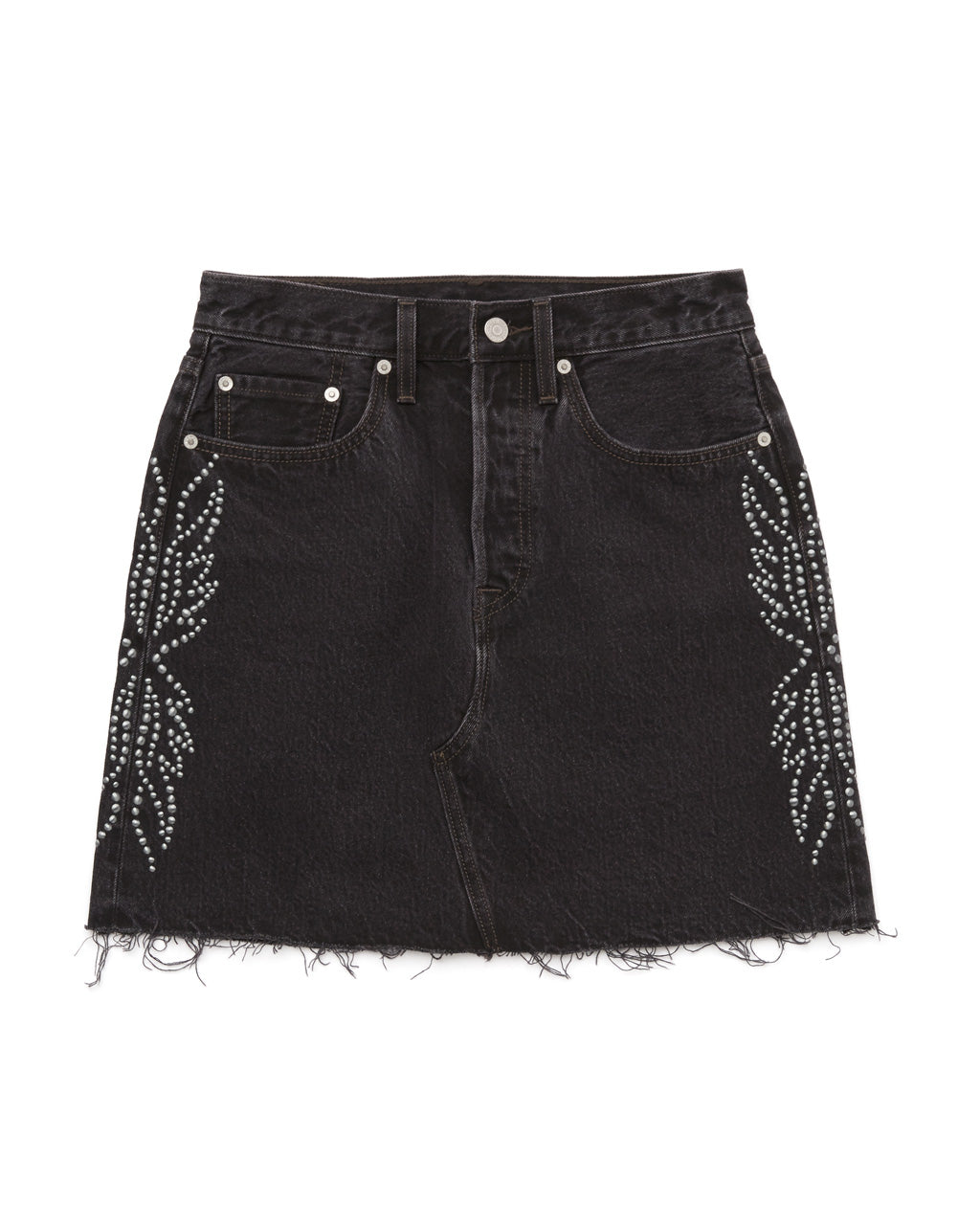 levi's deconstructed skirt black