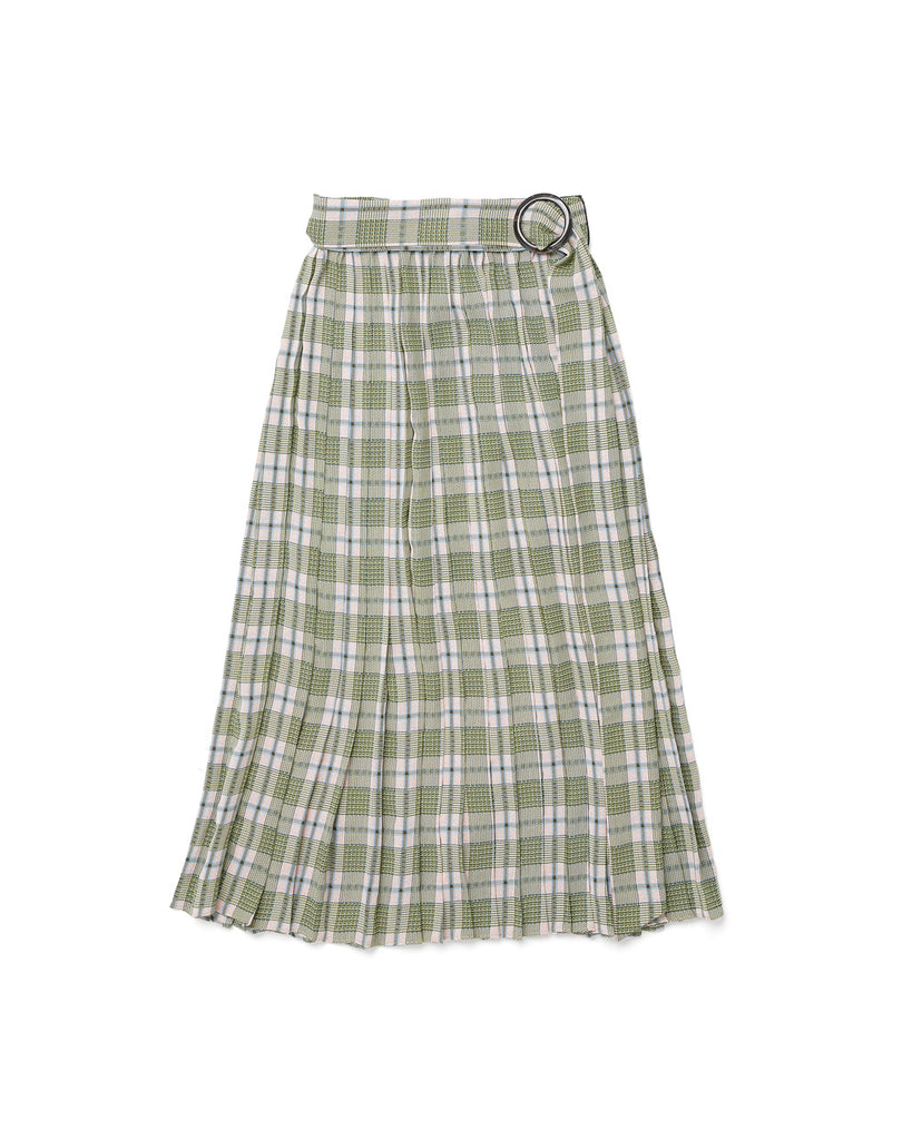 Green Plaid Skirt by Moon River - skirt - ban.do