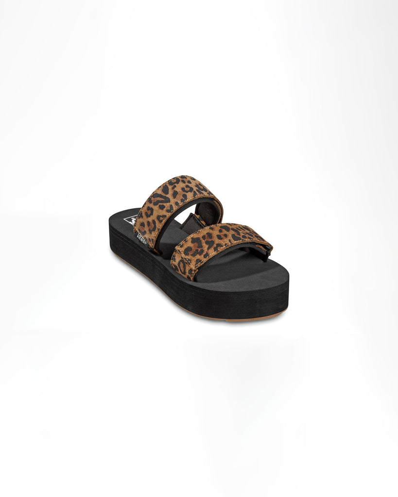 vans leopard slides