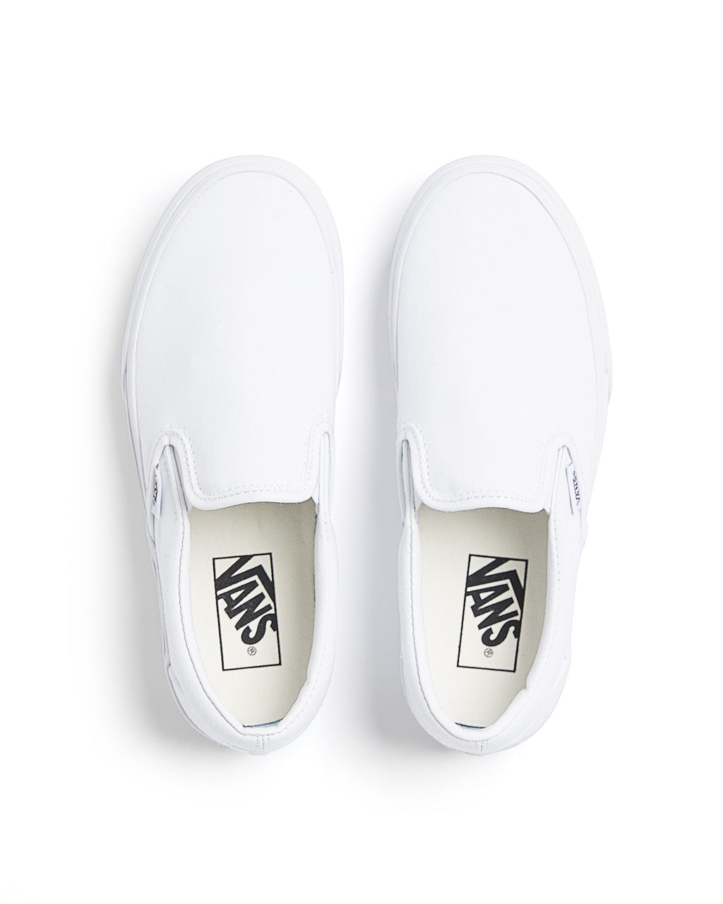vans shoes slip on white