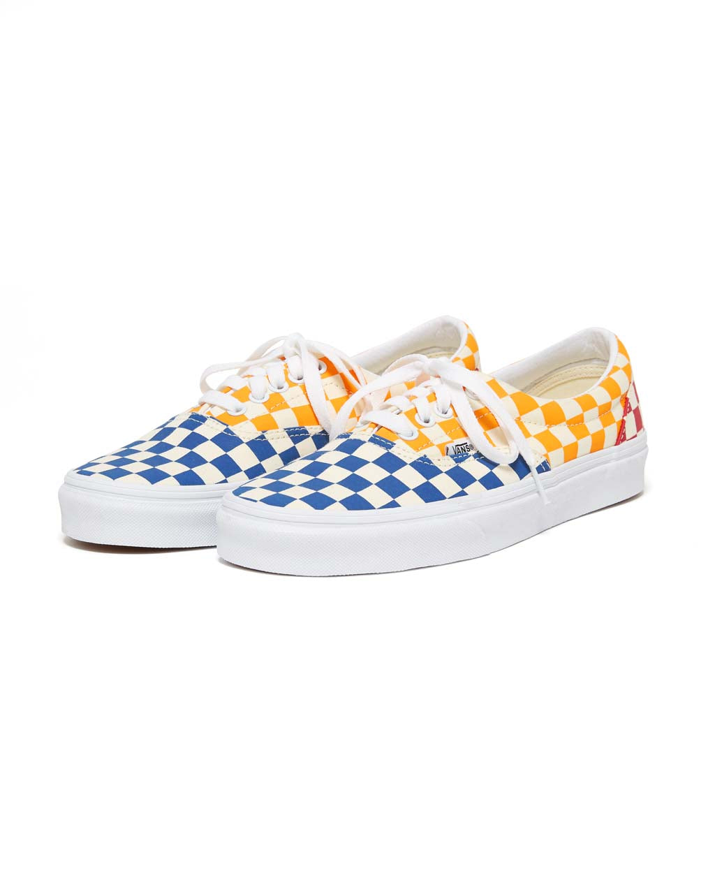 primary color checkerboard vans