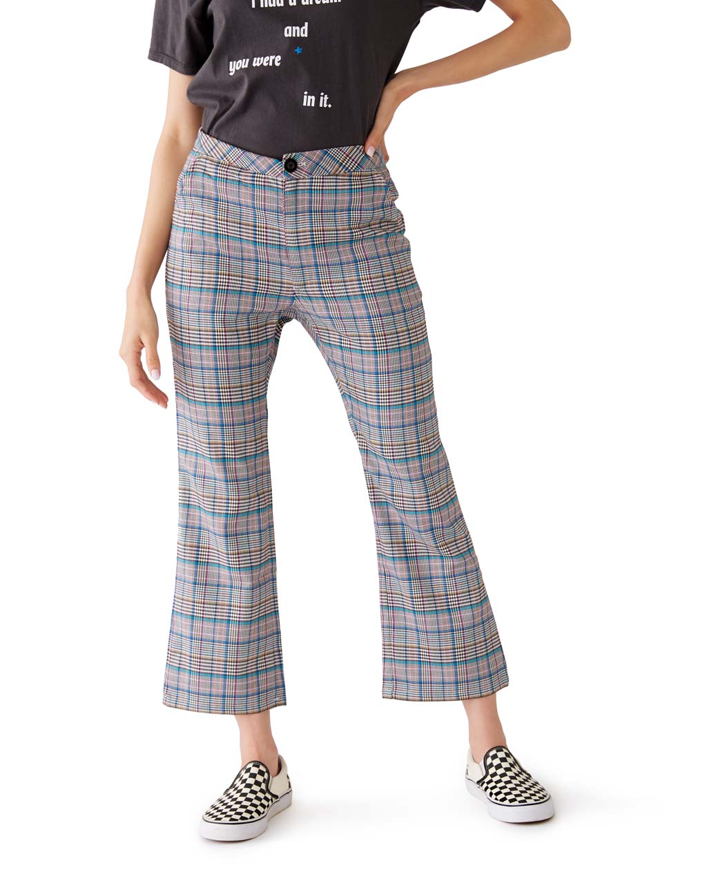 Check Kick Flare Pants by lazy oaf - pants - ban.do