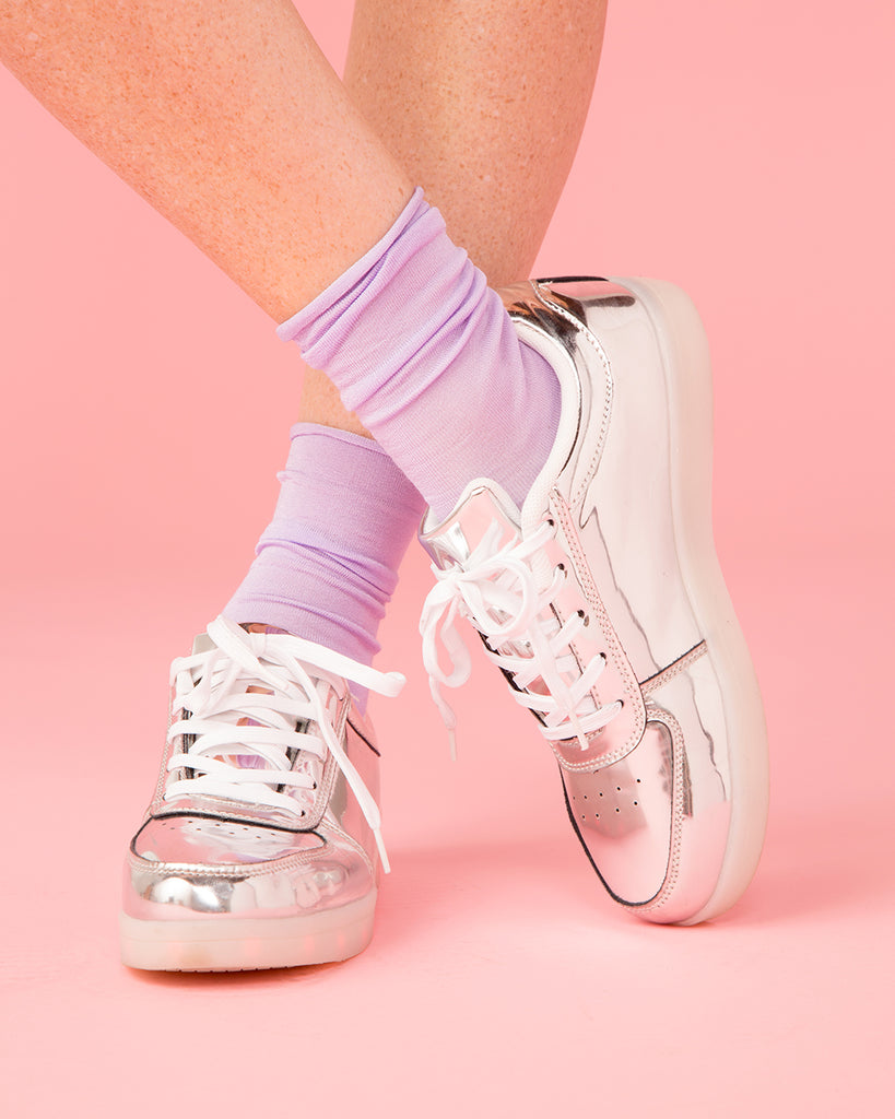 Silver Light Up Sneakers by party store - shoes - ban.do