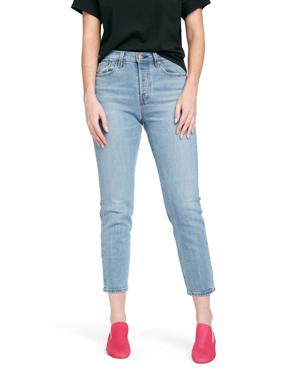 levi's wedgie icon fit high waist crop jeans