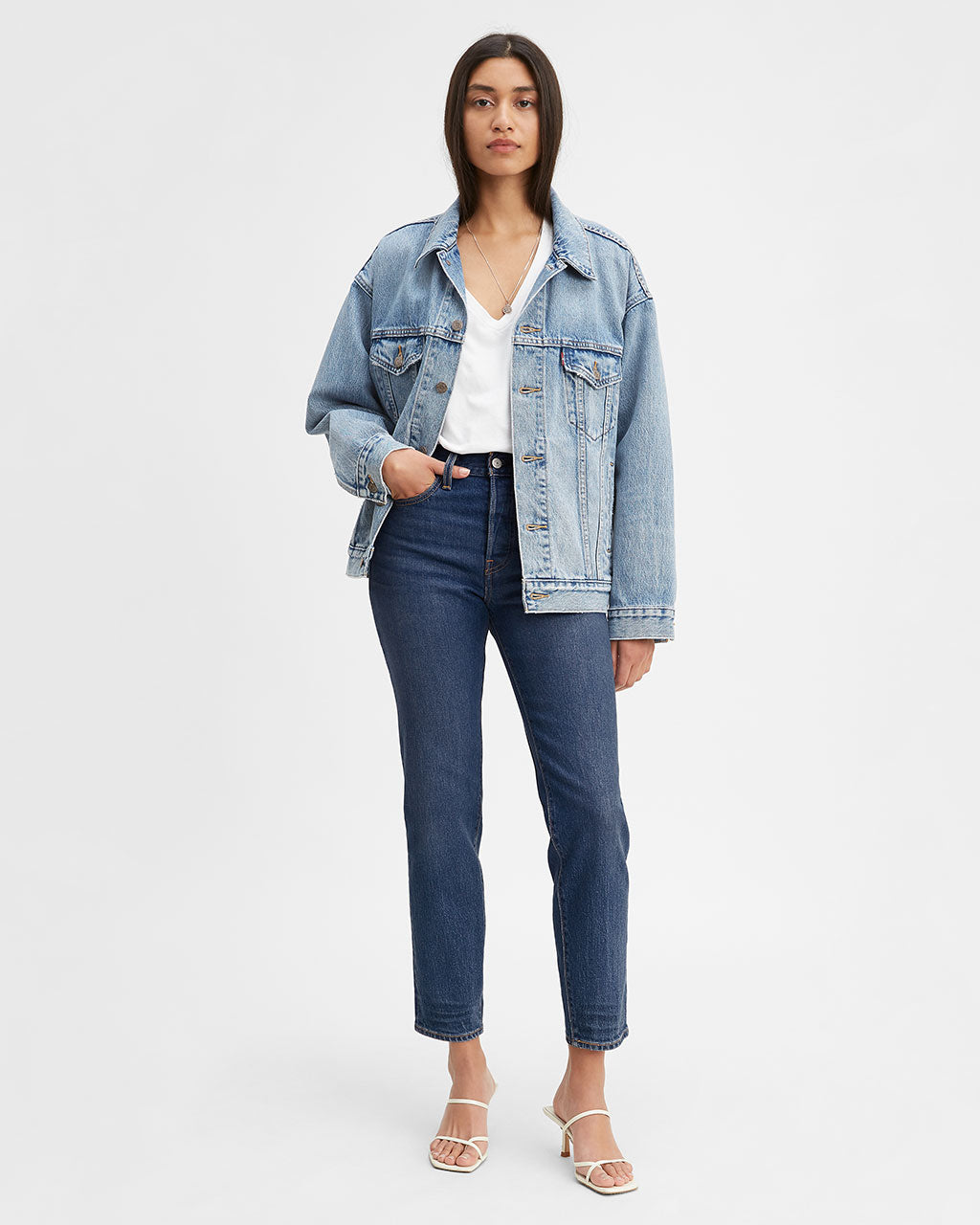 levi's wedgie dark wash