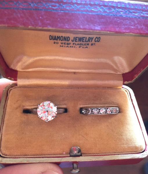 Old European Cut Diamond Engagement Ring