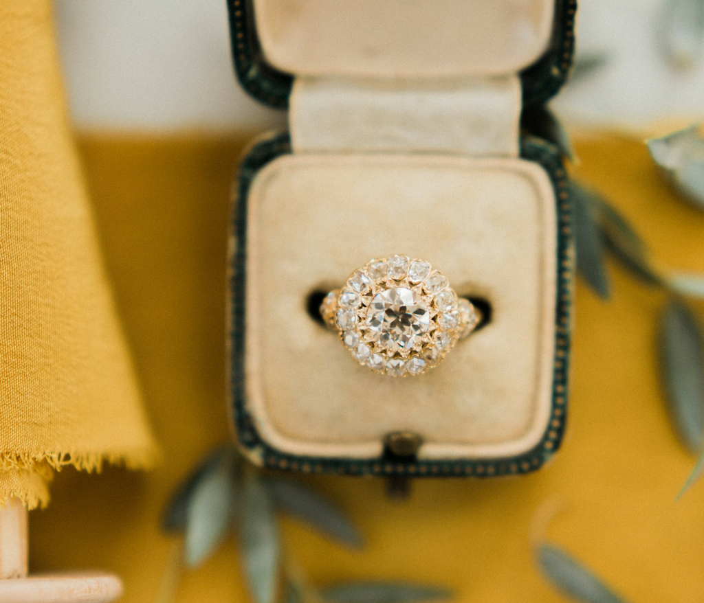 Vintage Cluster Engagement Ring