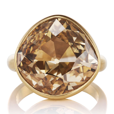 unique cognac color diamond ring
