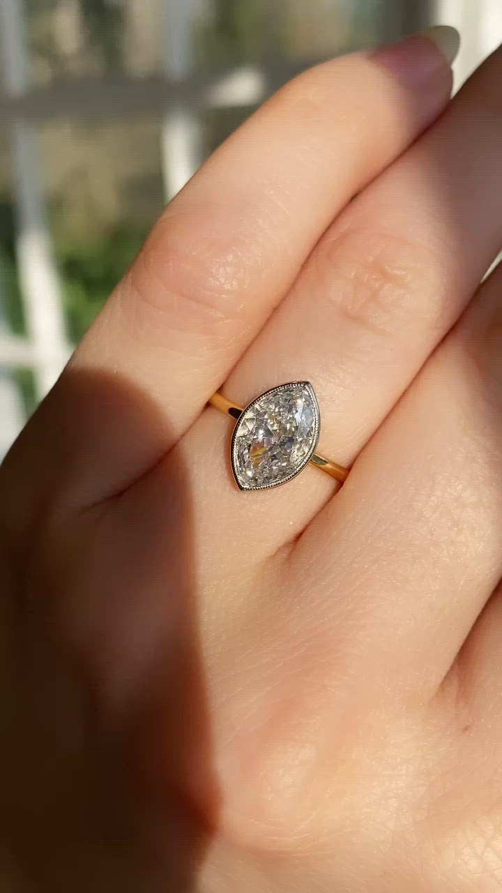 moval diamond ring