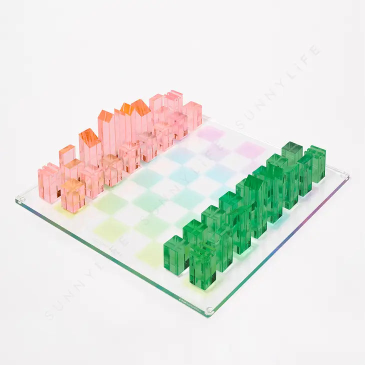 Ombre Lucite Chess & Checkers Sherbert