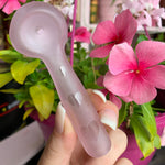 Frosted Heart Glass Pipe