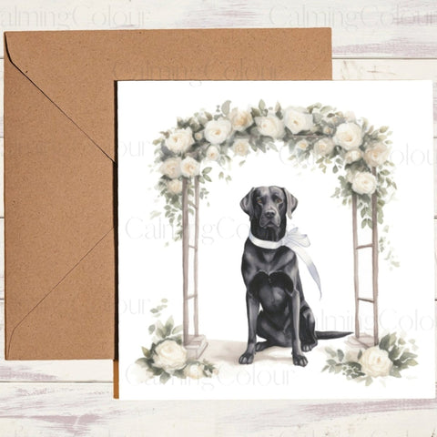 Black Labrador Wedding Card | Dog Wedding Card | Wedding Card