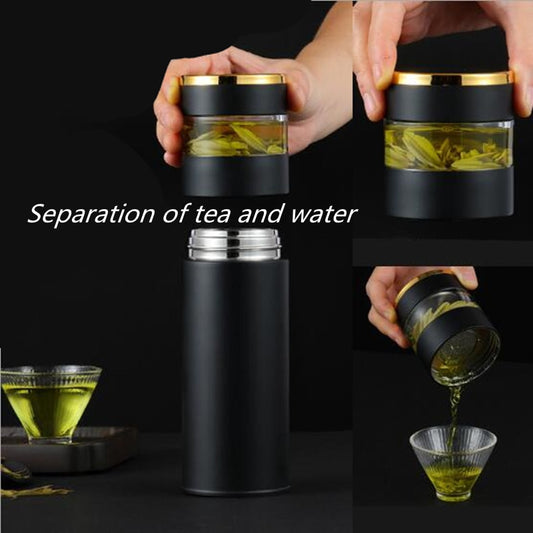 Thermos Water Bottle Bamboo Stainless Steel Tea Infuser -  Israel