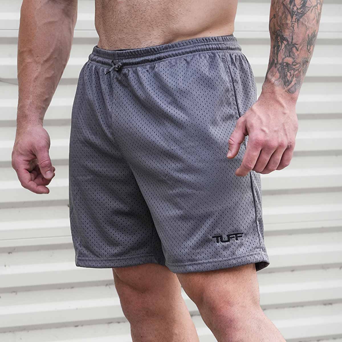 TUFF 6 Training Shorts: Men's Premium Nylon-Spandex Gym Shorts for  Performance and Comfort