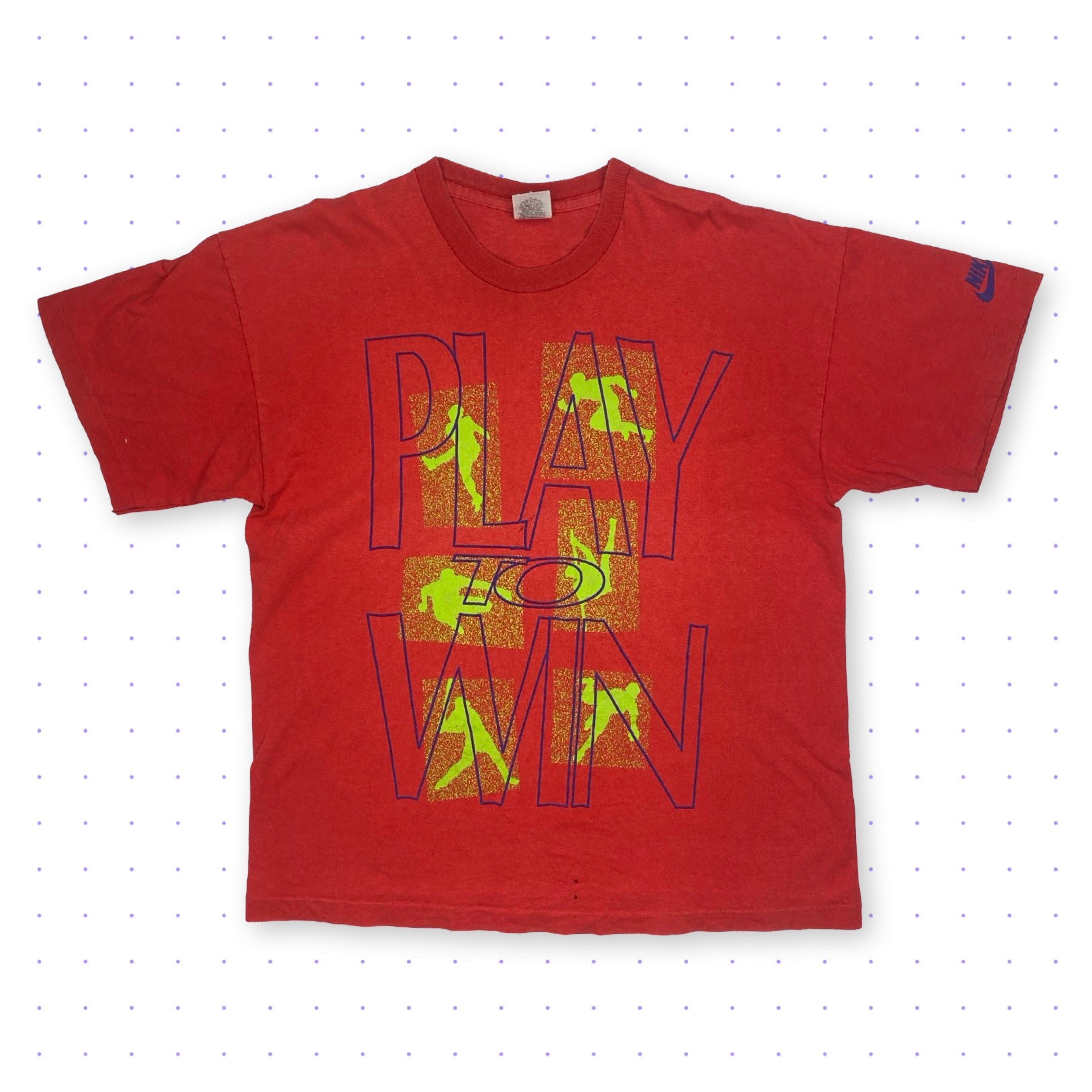 image of 90s Nike Single Stitch Graphic T-Shirt Red