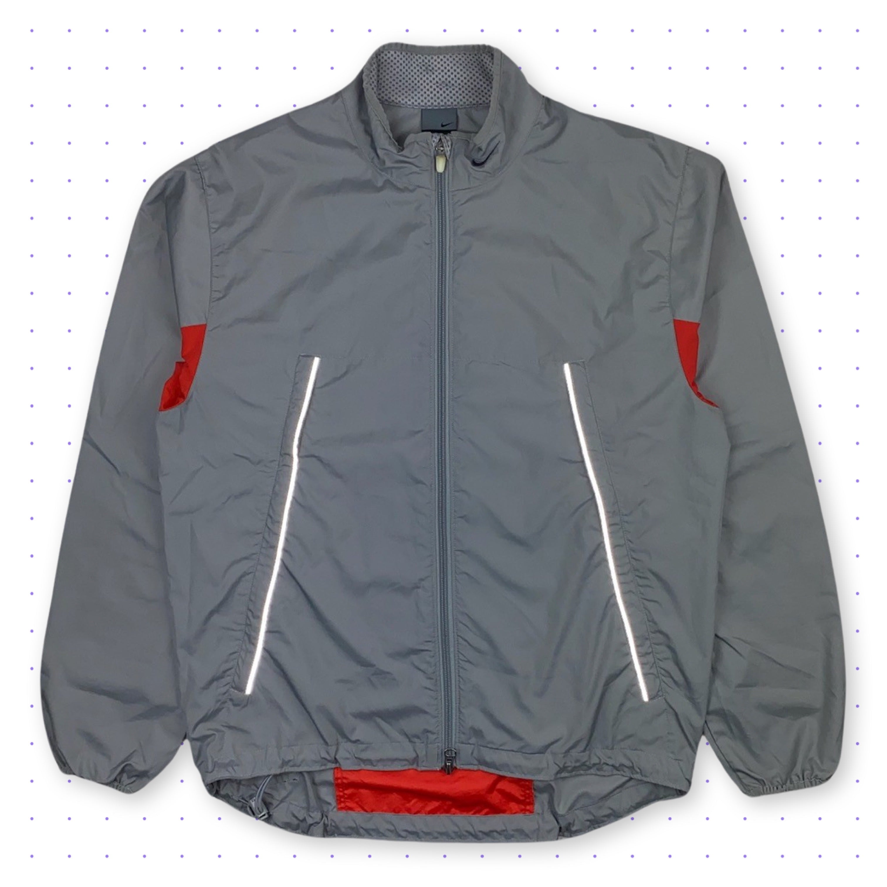 image of 00s Nike Clima-Fit Reflective Jacket Grey/Red