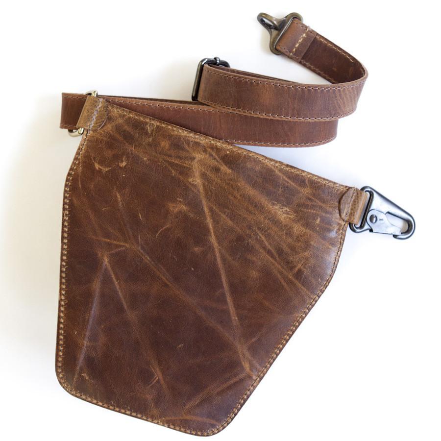 Leather waist pouch / brown hip bag / fanny pack - Made in Canada - Rimanchik