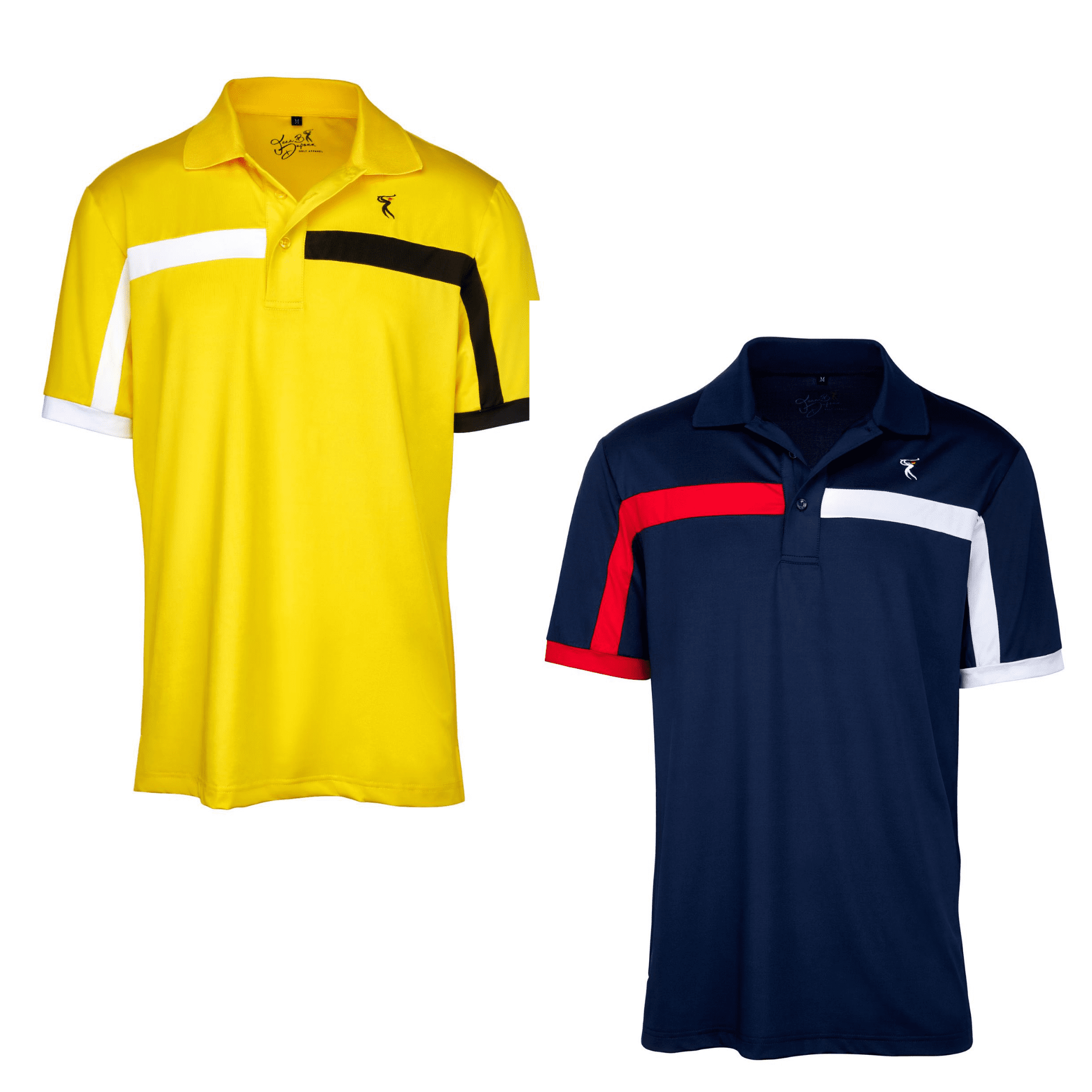 DriFit French Golf Shirt Men's Bold Two Colored Stripe 6945 My Golf