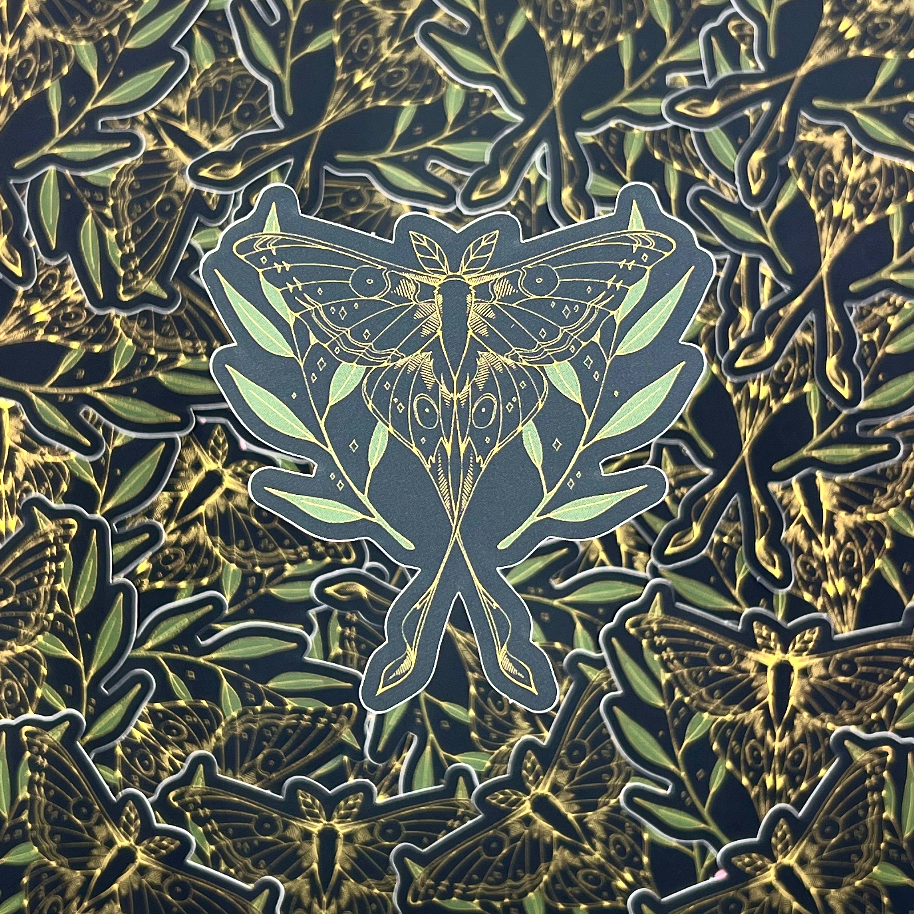 Comet Moth Foil Sticker