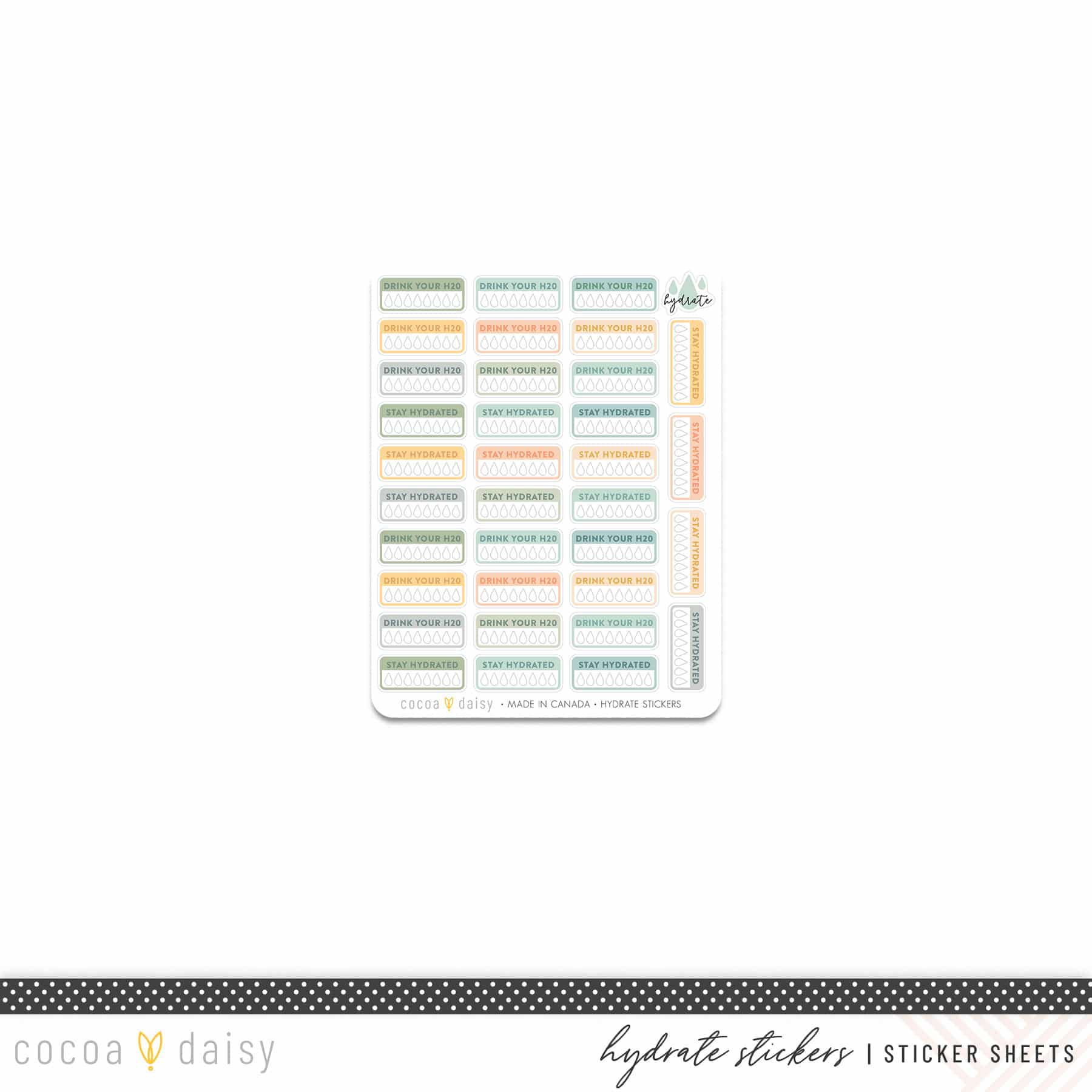 The Minimalist Collection Days of the Week Sticker Sheet – Cocoa Daisy