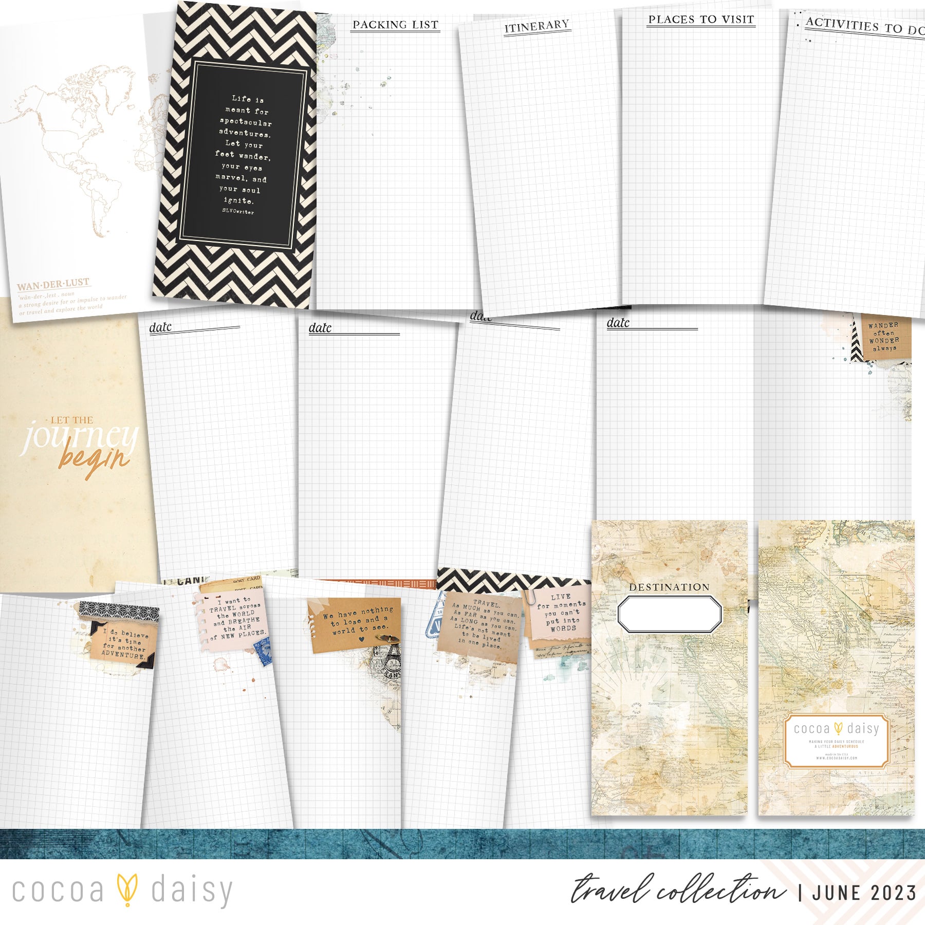 Summer Vibes Journaling Kit July 2023 – Cocoa Daisy