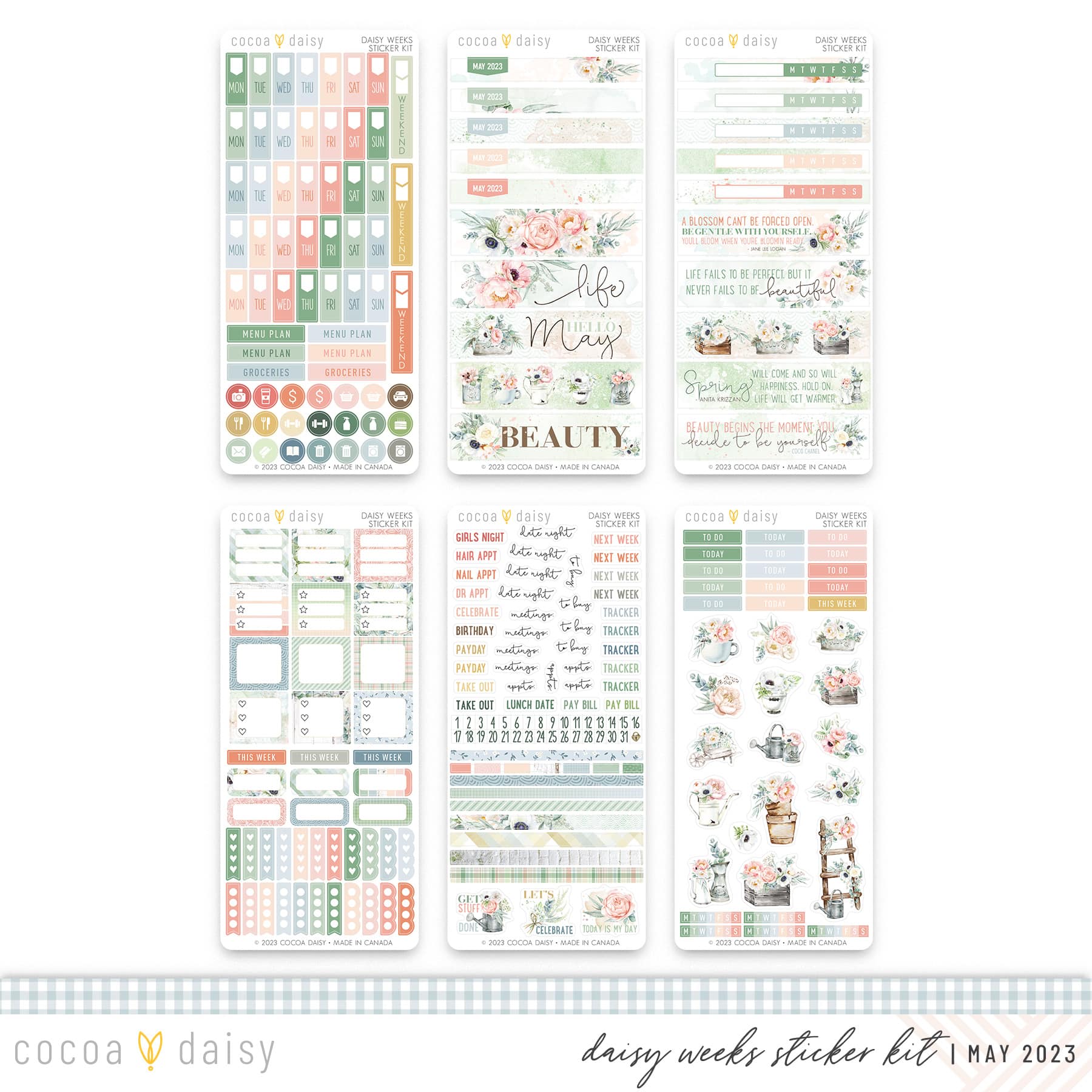 Home Sweet Home Bible Journaling Sticker Kit November 2023 – Cocoa Daisy