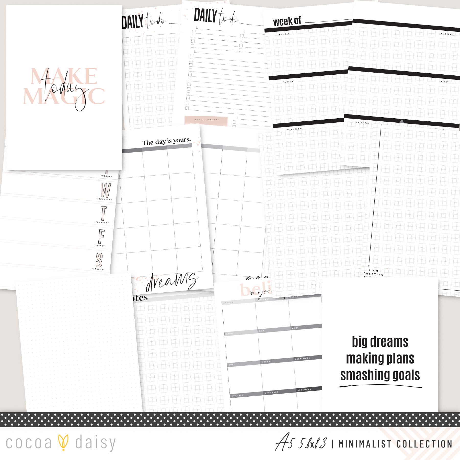The Minimalist Collection Planner Kit - Choose Your Insert