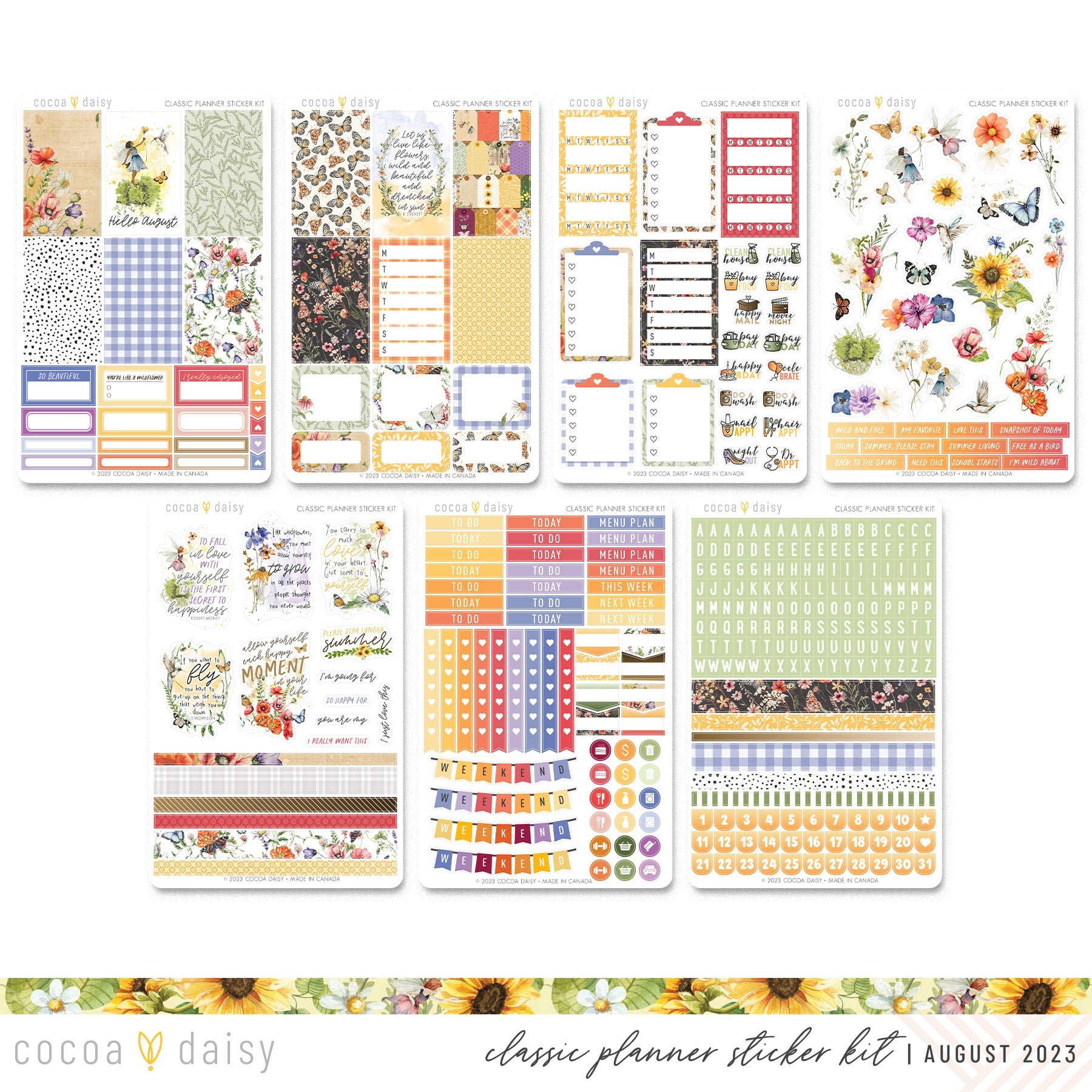 Quiet Meadow Sticky Notes August 2023 – Cocoa Daisy