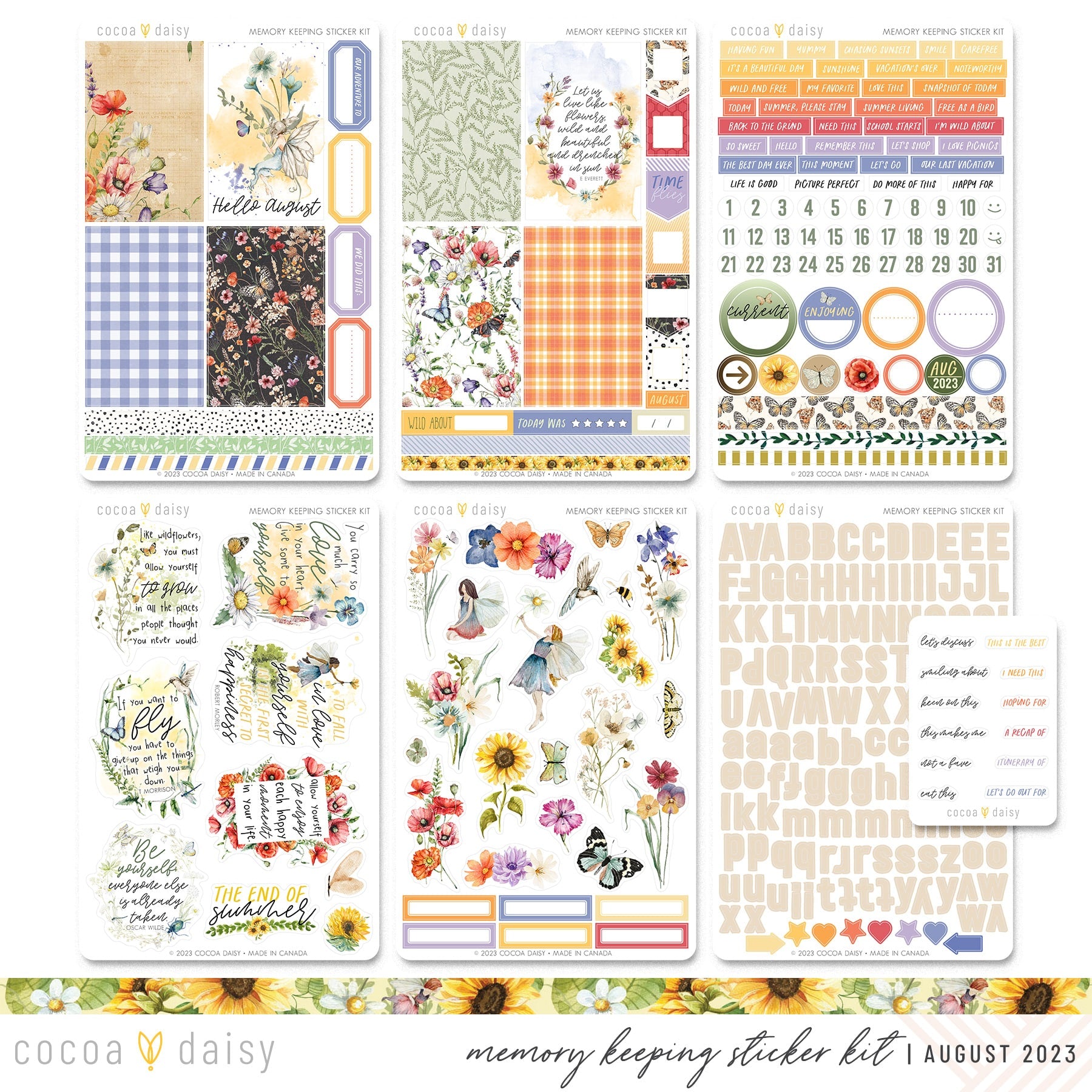 Daily Journal Scrapbooking Kit September 2023 – Cocoa Daisy