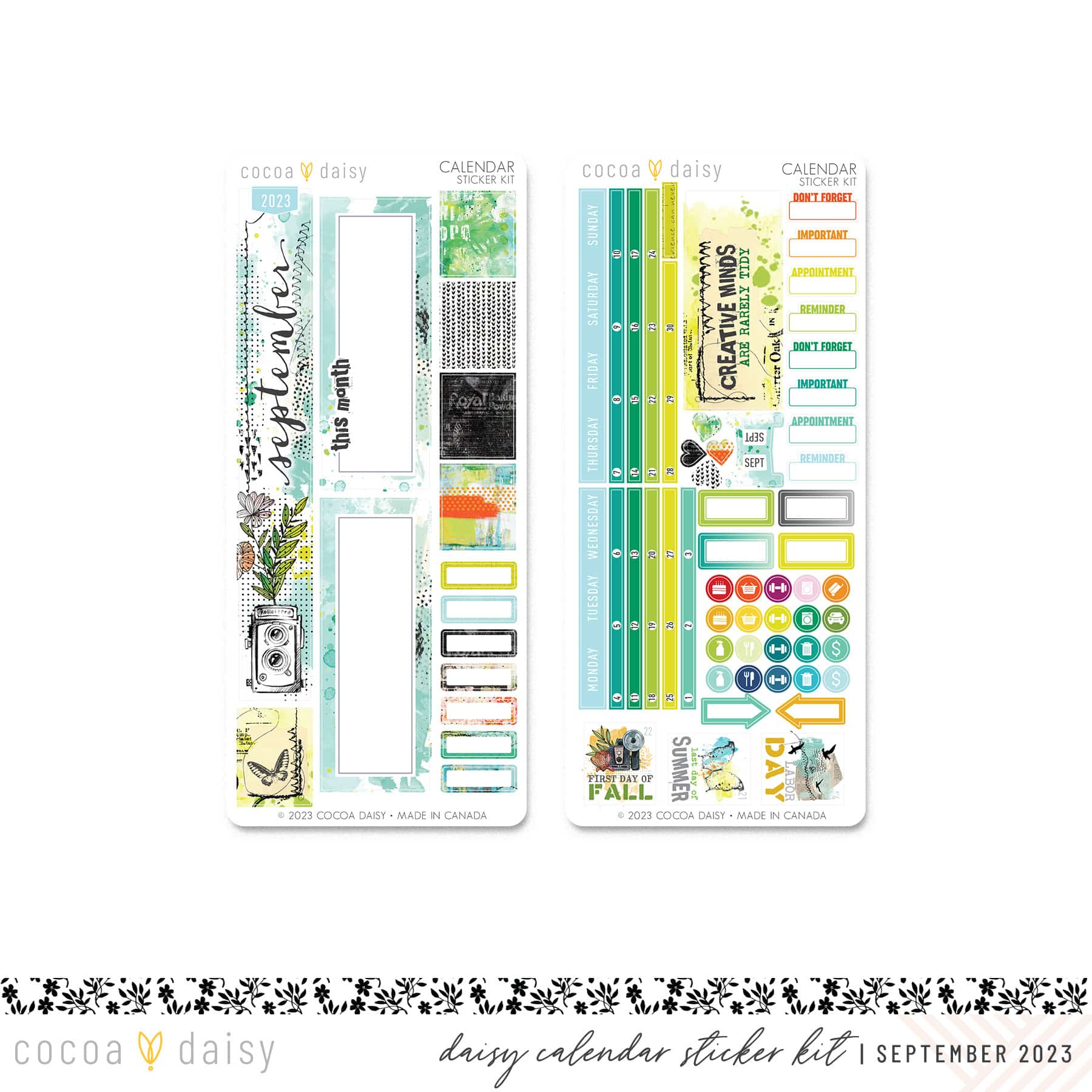 Daily Journal Bible Journaling Sticker Kit September 2023 – Cocoa Daisy