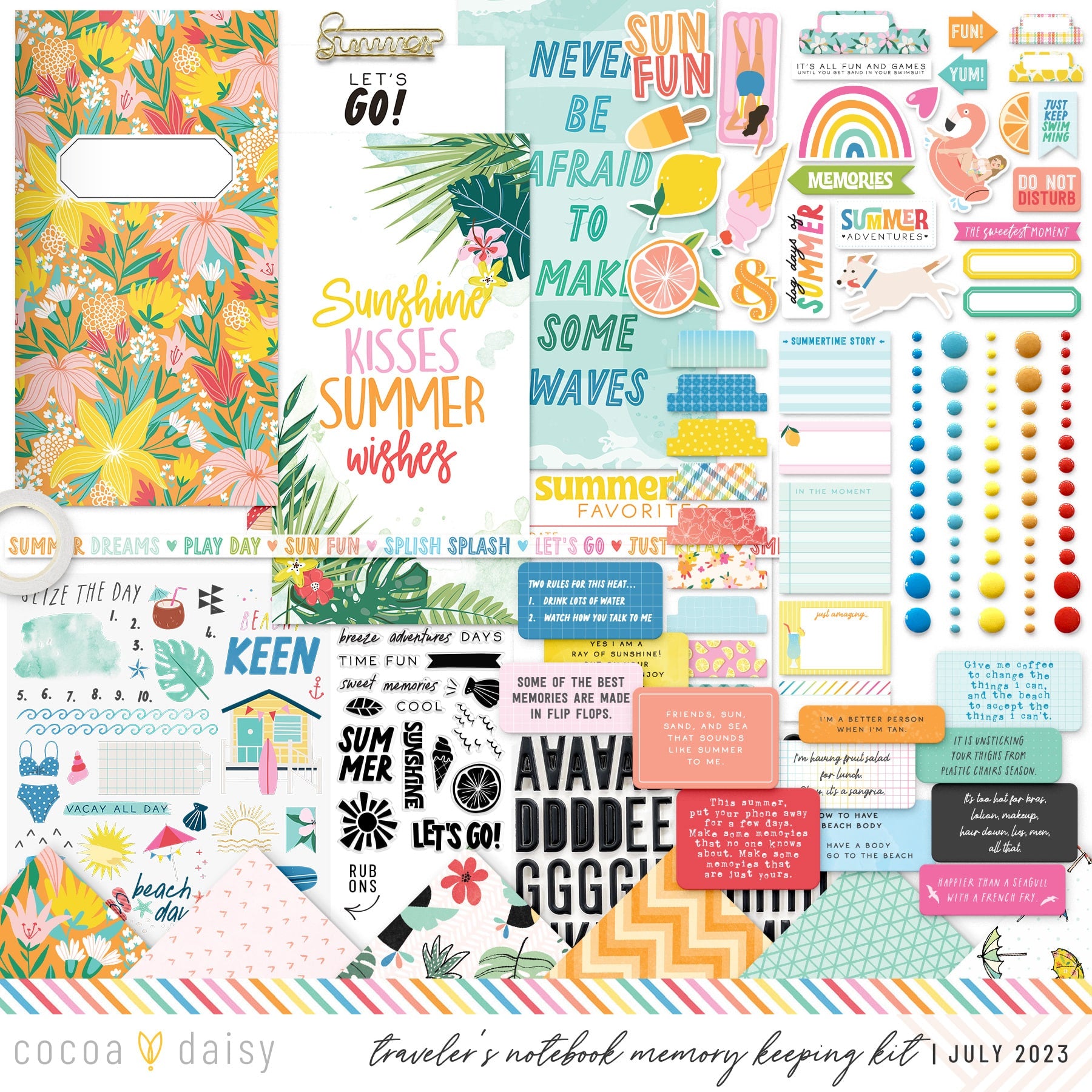 Summer Vibes Journaling Kit July 2023 – Cocoa Daisy