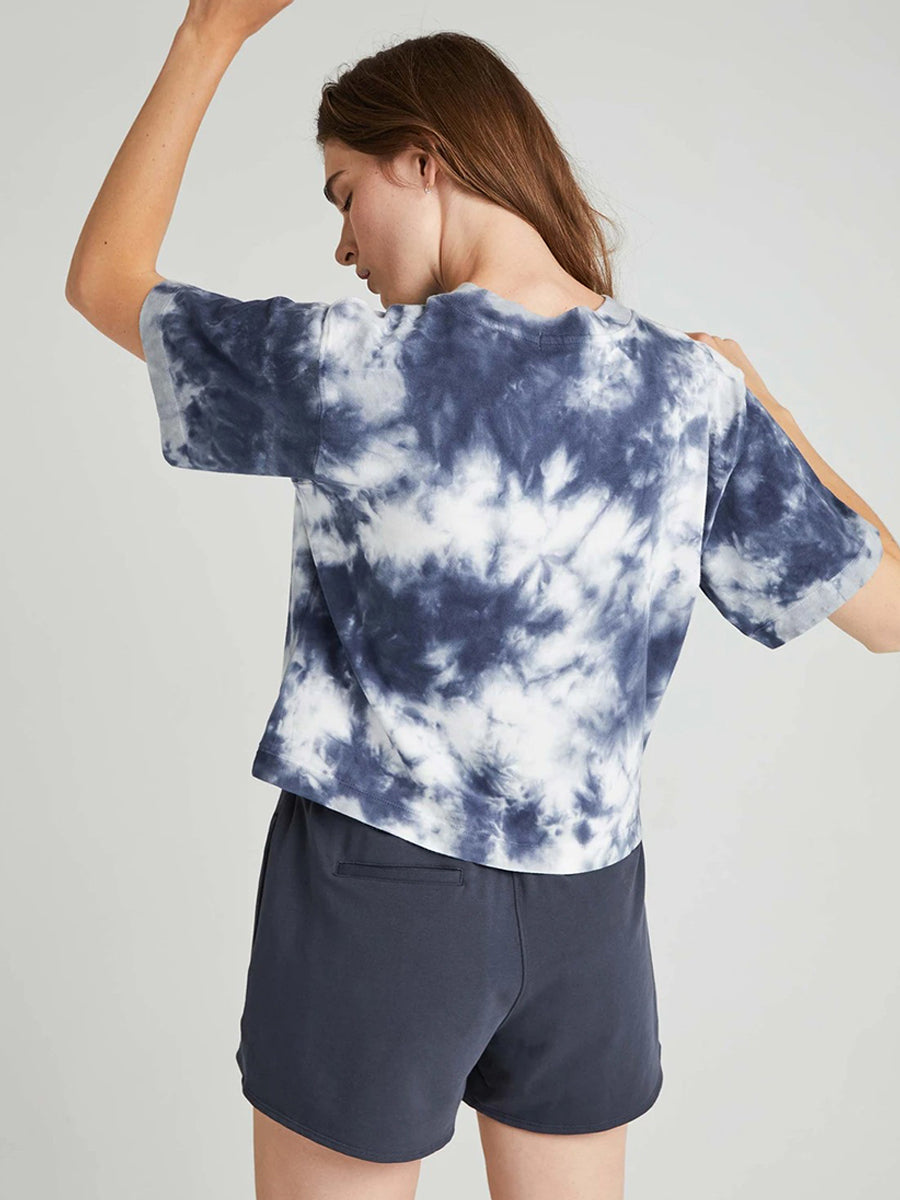 Relaxed Short Sleeve Crop - Blue Storm