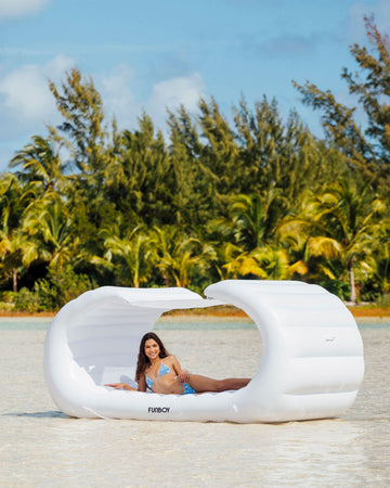 Bali Cabana Lounger Pool Float with Shade - FUNBOY