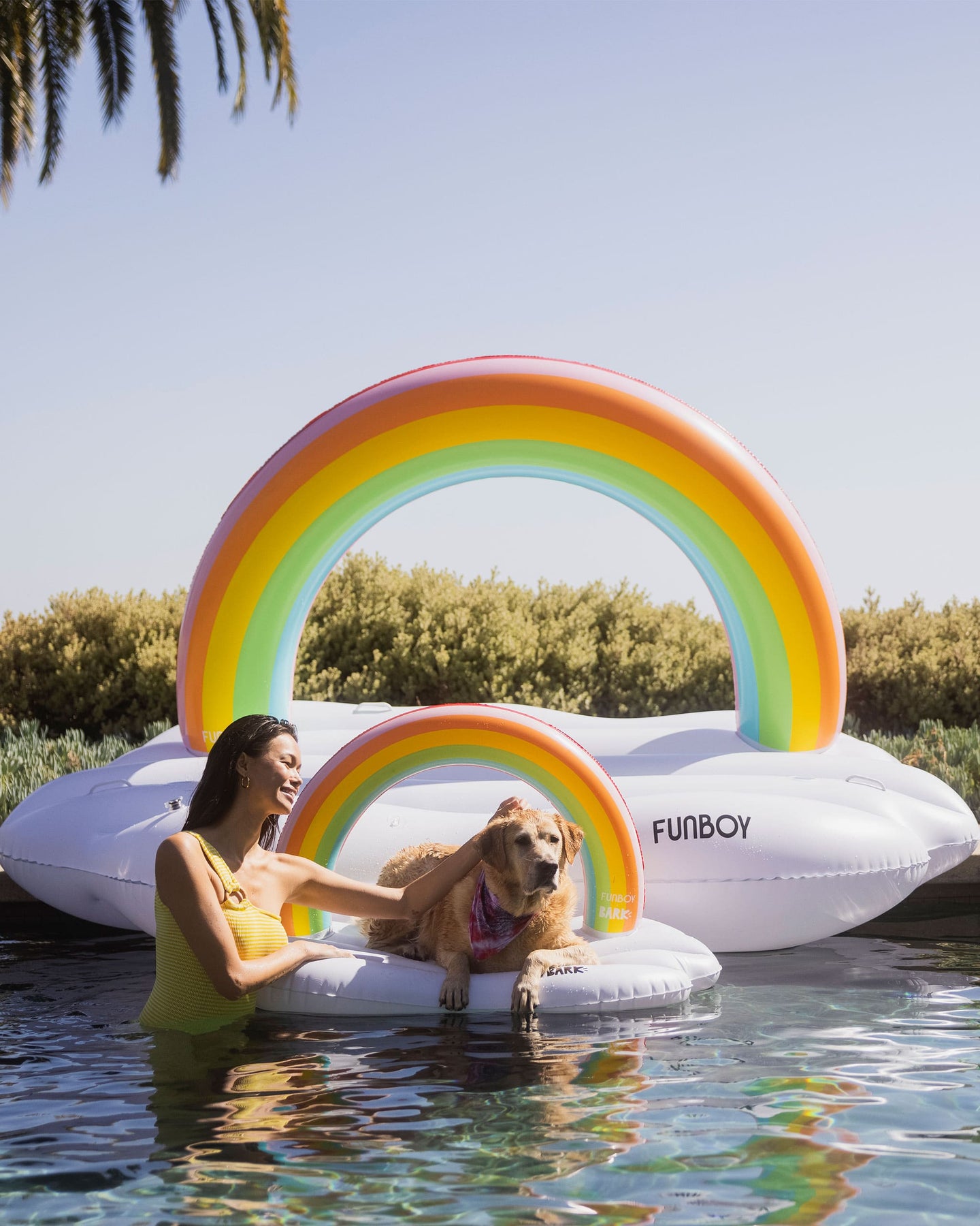 Inflatable Cooler & Drink Holder - Rainbow - FUNBOY