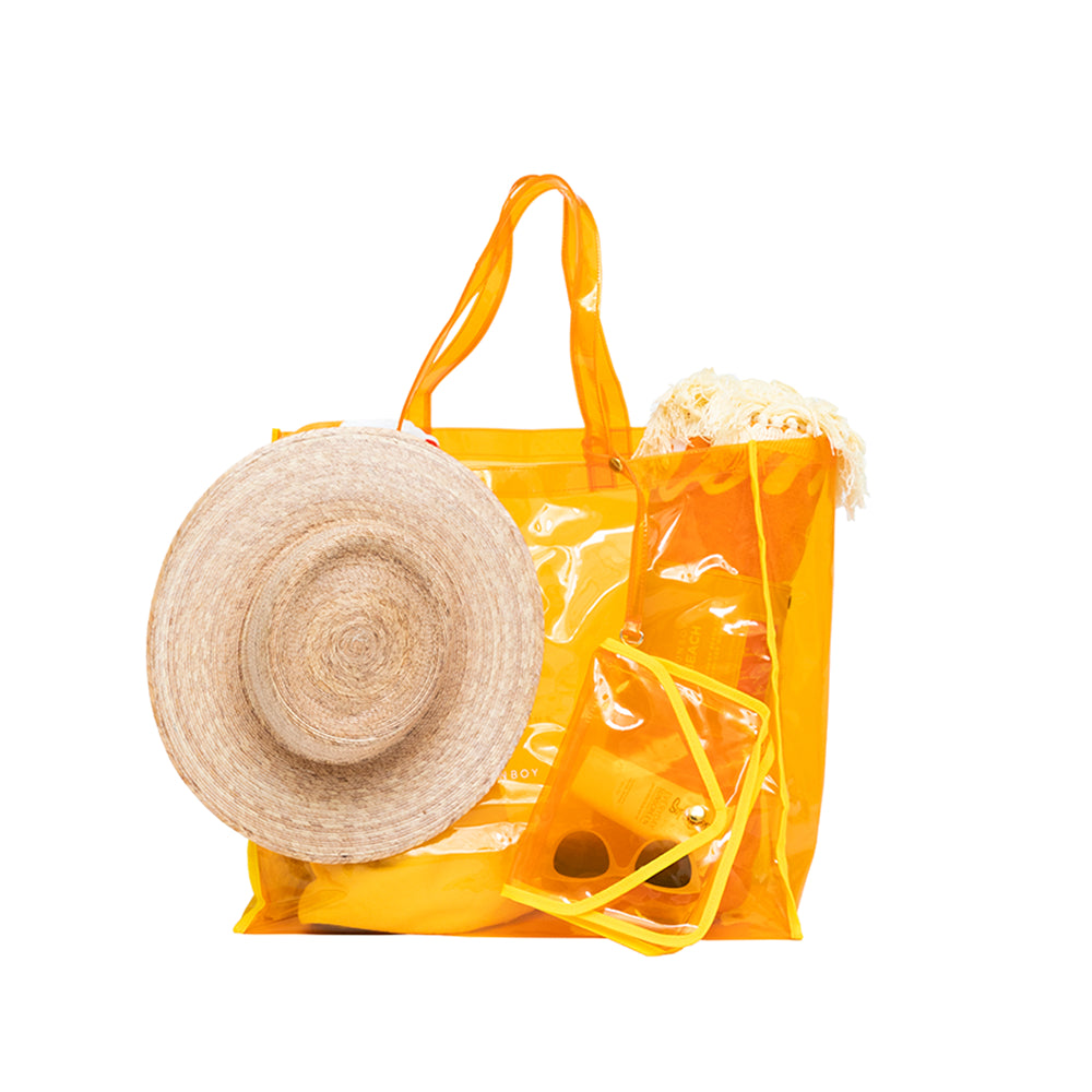 orange beach bag