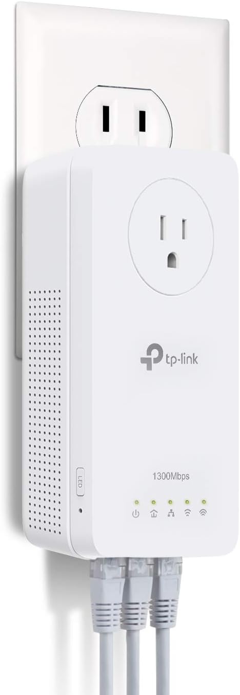 TP-Link TL-WPA8631P KIT AV2 1300 WiFi 5 Powerline/HomePlug AV2 1200