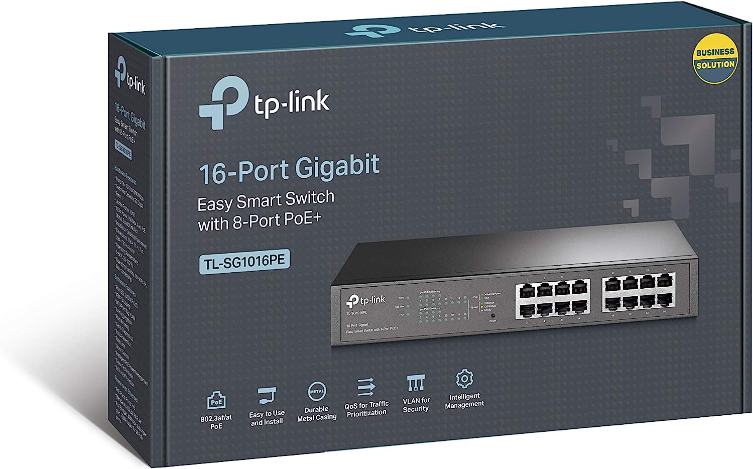 TP-Link TL-SG1016PE JetStream Easy Smart PoE+ 16 Port Gigabit Switch