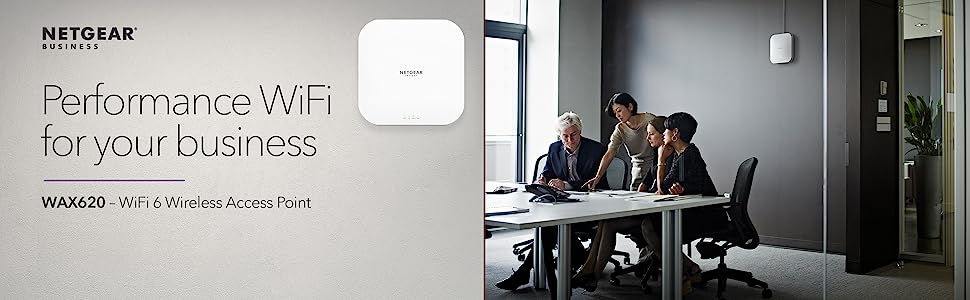 NETGEAR WAX620-100EUS PoE+ WiFi 6 Access Point (AX)