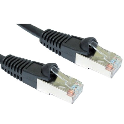 CAT6a Shielded Black 0.5m Ethernet Patch Cable Ten Pack