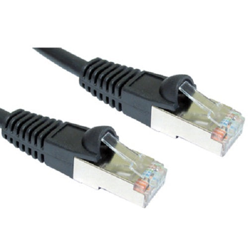 CAT6a Shielded Black 1m Ethernet Patch Cable Ten Pack