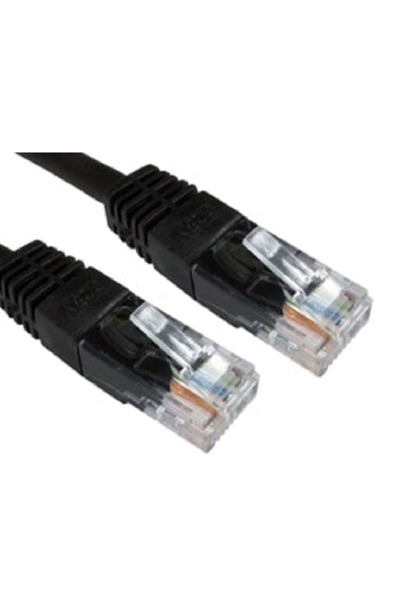 CAT6 Black 0.25m Ethernet Patch Cable (U/UTP), Ten Pack