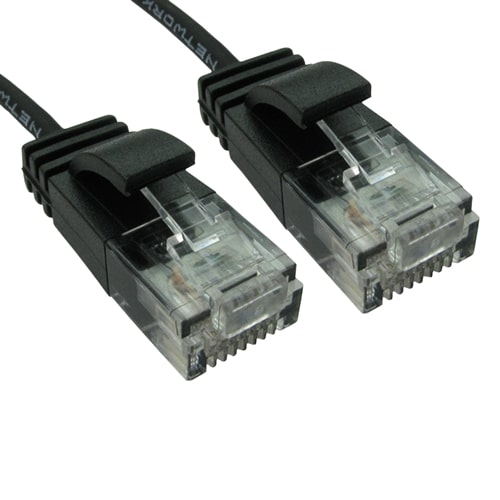 CAT6 Slim Black 0.5m Ten Pack