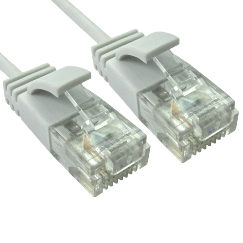 CAT6 Slim White ERSLIM-101W-10X Ten Pack 1m Ethernet Patch Cable