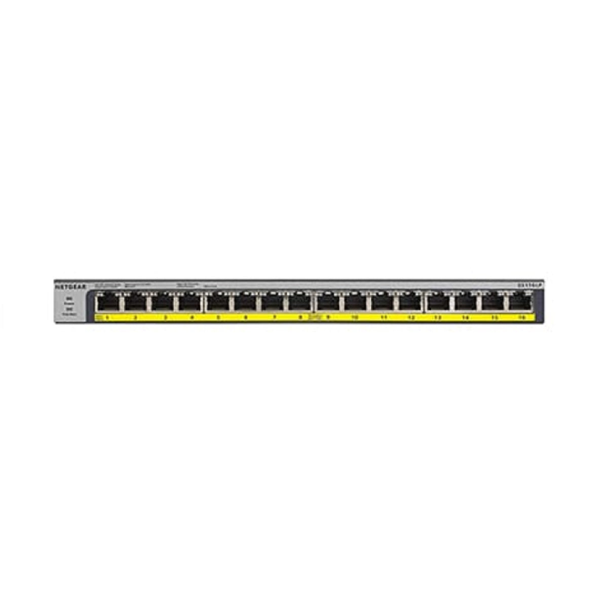 NETGEAR GS116LP ProSAFE FlexPoE Unmanaged PoE+ 16 Port Gigabit Switch